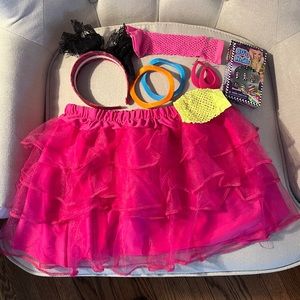 Womens Halloween 80s Petti coat with accessories